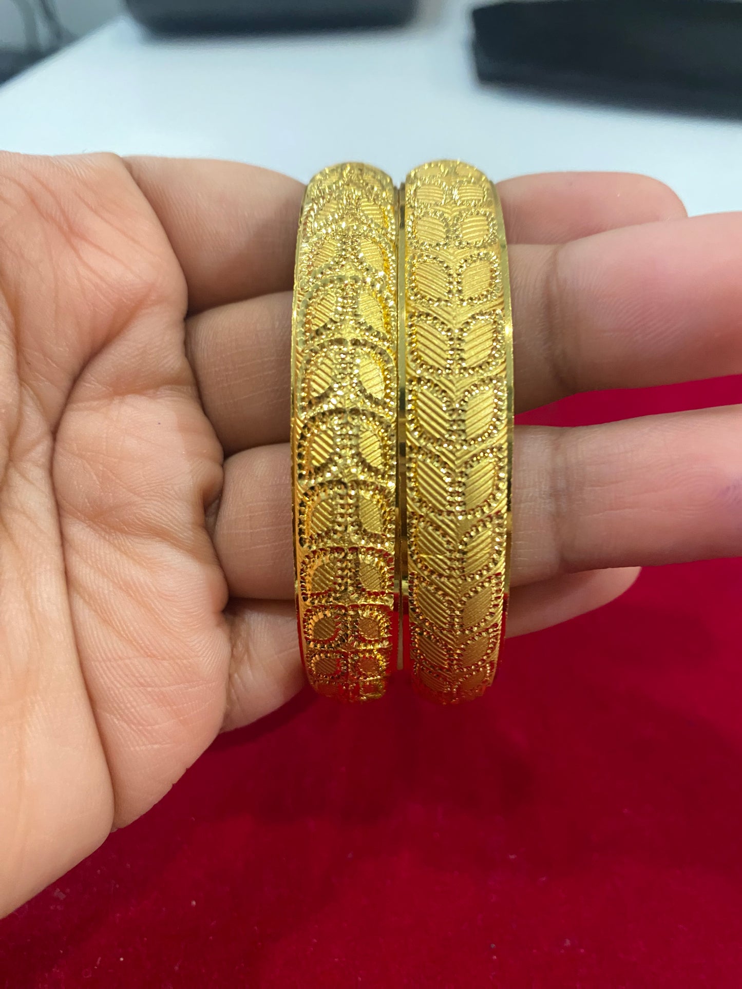 Elegant Gold Plated  With Traditional Look Bangles For Women