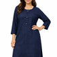Gorgeous Blue Color Rayon With Chikankari Work Kurti For Women