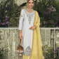 Gorgeous White Colored Premium Silk Embroidery Work Palazzo Suit For Women