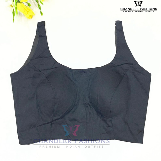Stunning Black Color Soft Cotton Readymade Blouse For Women