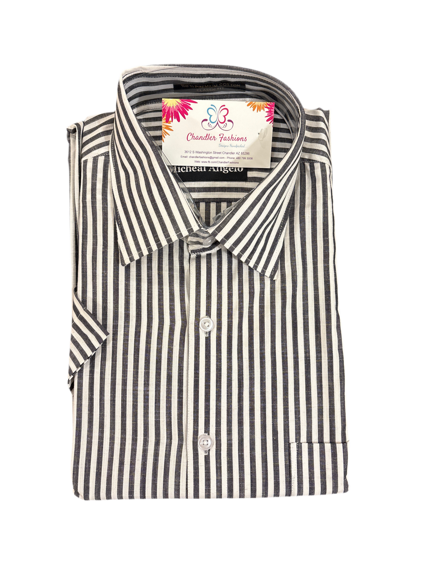 Stylish White And Black Casual Shirt For Men
