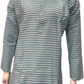 Amazing Sky Blue And White Color Cotton Kurta With Pajama For Men