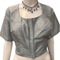 Delightful Silver Color Art Silk Designer Blouse For Women