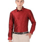 Eye-Catching Maroon Plain Formal Shirt For Men