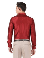 Maroon Plain Formal Shirt For Men In Suncity