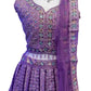 Stunning Purple Color Embroidery Work With Georgette Lehenga Choli For Women