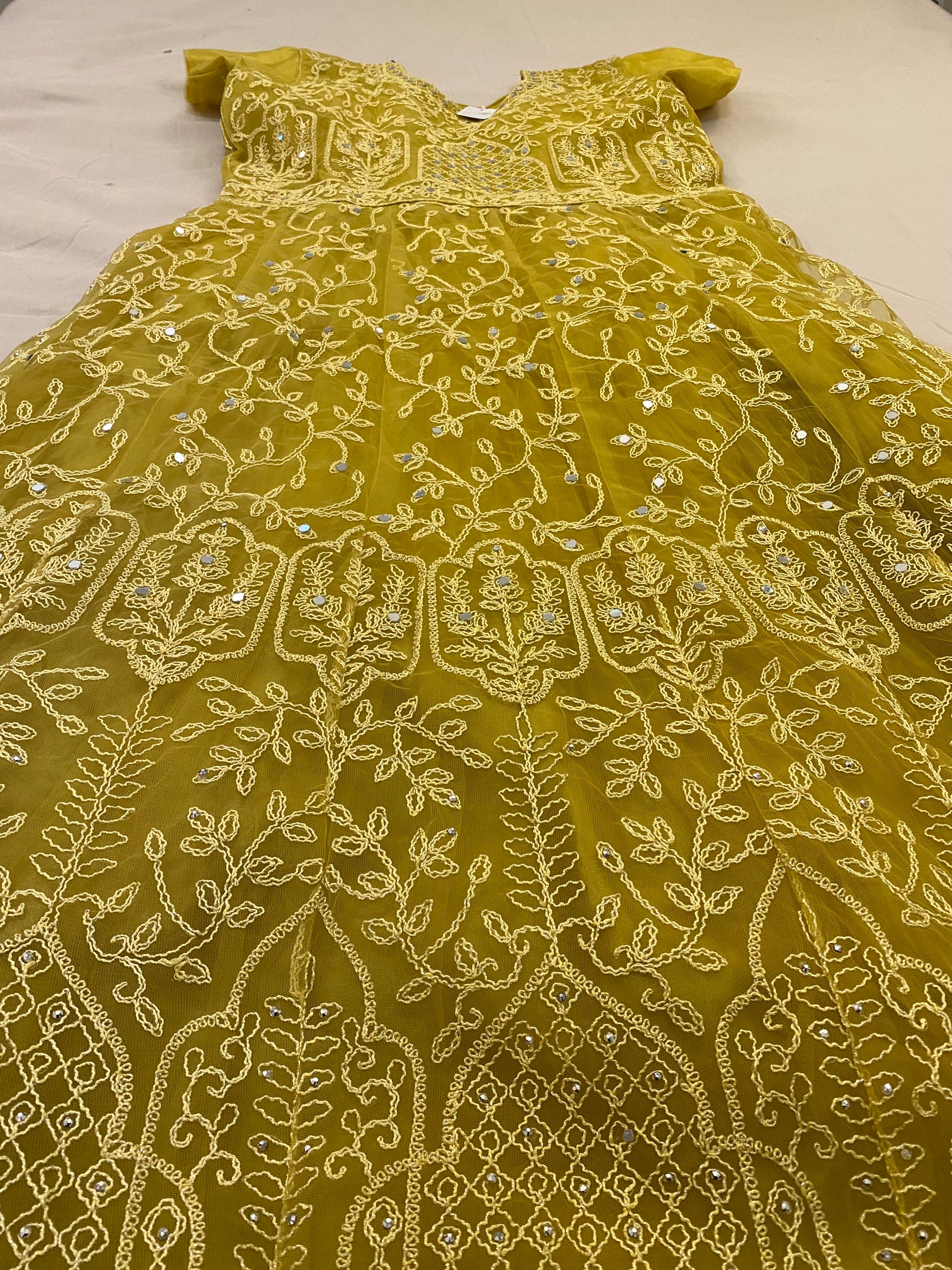 Honey Yellow Color Long dress Near Me