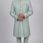 Pista Green Color Silk With Hand Embroidery Work Sherwani Suit For Men Near Me