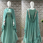Embroidered Designer 3 Style Gown Teal Green In Tempe