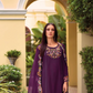 Purple Color Salwar Suits With Embroidery Work Near Me
