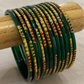 Amazing Traditional Green Color Glass Bangles For Women