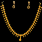 Traditional White Stone Gold Plated Necklace With Earrings Set