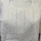Delightful White Color Cotton With Chikankari Work Kurti Suits For Women