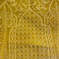 Yellow Long Dress With Net Heavy Embroidery Work For Women in USA