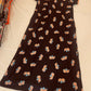 Comfy Black with Orange And Blue Design Nighty In Suncity