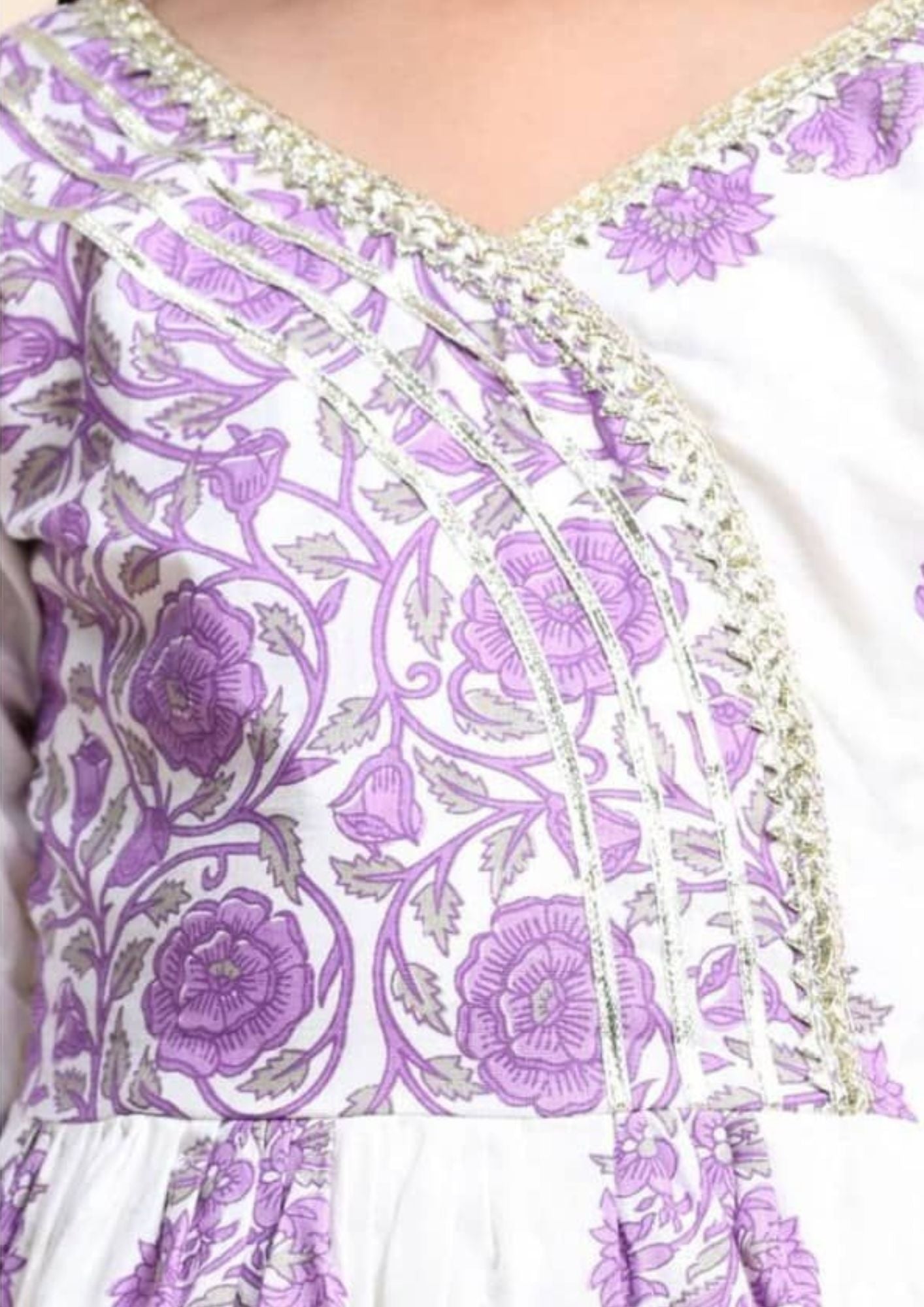  Purple Colored Soft Cottton Kurta Sharara Suits For Girls Near Me