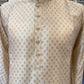 Attractive Light Gray Color Jacquard With Printed Work Kurta Suits For Men