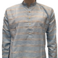Delightful Sea Blue Color Cotton Kurta With Pajama For Men
