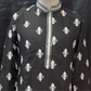 Pretty Black Color Embroidery Work Men kurta Suits For Men