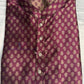 Wonderful Wine Color Jacquard With Printed Work Kurta Suits For Men