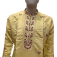 Elegant Light Yellow Color With Cotton Embroidery Work Kurta Suits For Men