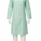 Charming Sky Blue Color Cotton With Self Design Kurta Suits For Men