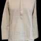 Amazing White Color Cotton With Sequins And Chikankari Work Kurta Suits For Men