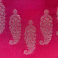 Gorgeous Hot Pink Silk Cotton Saree with Silver Jari In USA