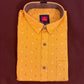Pleasing Yellow Color Shirt With Full Sleeve For Men