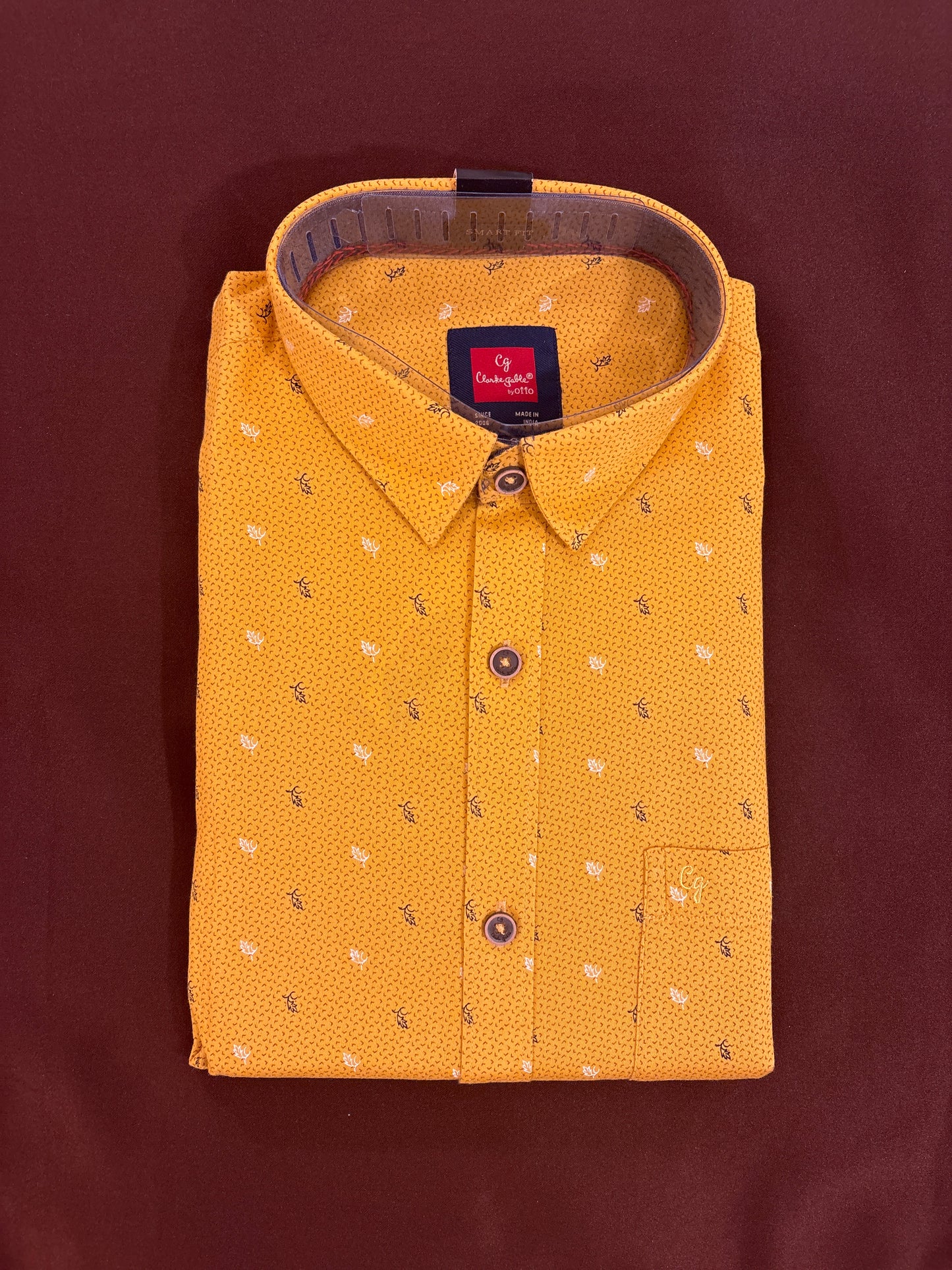 Pleasing Yellow Color Shirt With Full Sleeve For Men