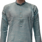 Amazing Sky Blue And White Color Cotton Kurta With Pajama For Men