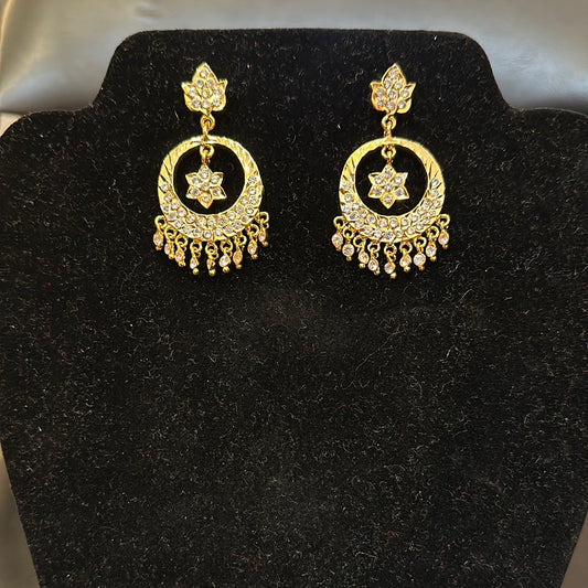 Attractive Traditional Gold Plated Chandbali Earrings For Women 