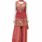 Attractive Rani Pink Color Silk With Embroidery Work Sharara Suits With Dupatta For Women