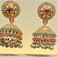 Stunning Multicolored Gold Plated Earrings With Pearls
