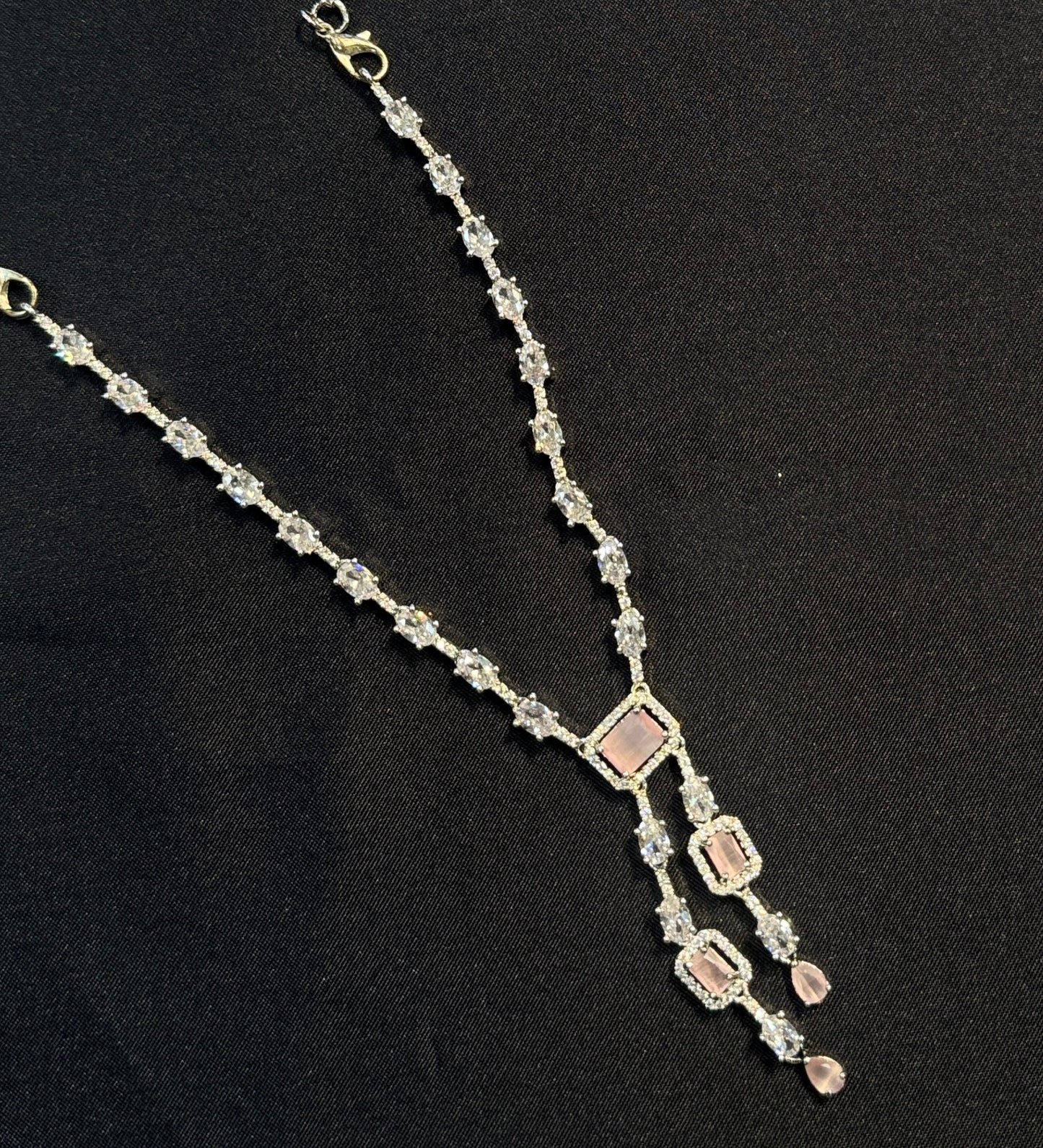 American Diamond Necklace With Earrings In Mesa