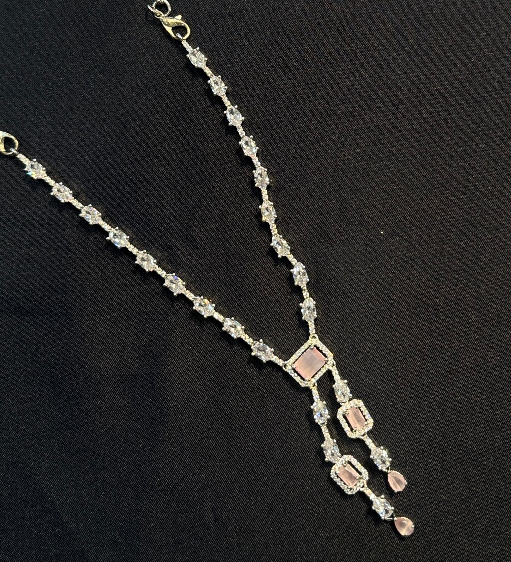 American Diamond Necklace With Earrings In Mesa