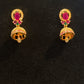 Beautiful Multi Colored Gold Plated Earrings For Women