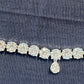 Elegant White American Diamond Shape Stone Hip Chain