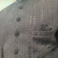 Premium Designer Vivaah Hand Embroidery Silk Sherwani Suit For Men - Black