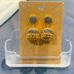 Amazing Gold Plated Blue Color Stones Earrings