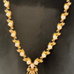 Gold Plated White Pearl And White Stone Necklace Set With Earrings  Near Me