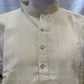 Mehendi Green Color Cotton Men's Kurta With Pajama Pant In Mesa