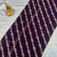 Awesome Dark Purple Color Georgette Embroidered Work Fancy Saree - PREMIUM QUALITY
