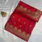 Alluring Pink Color Heavy Chinon Embroidered Work Fancy Saree - PREMIUM QUALITY