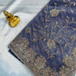 Fantastic Light Lavender Color Soft Organza With White Stone Work Fancy Saree  - PREMIUM QUALITY