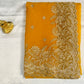 Charming Yellow Color Crush Georgette Embroidered Work Fancy Saree - PREMIUM QUALITY