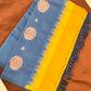 Blue and Yellow Soft Silk Saree