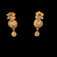 Gold Plated With White Stones Earrings In USA