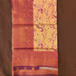 Attractive Peach Color Art Silk Saree With Contrast Border For Women