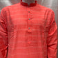 Alluring Pink Color Cotton Kurta With Pajama For Men